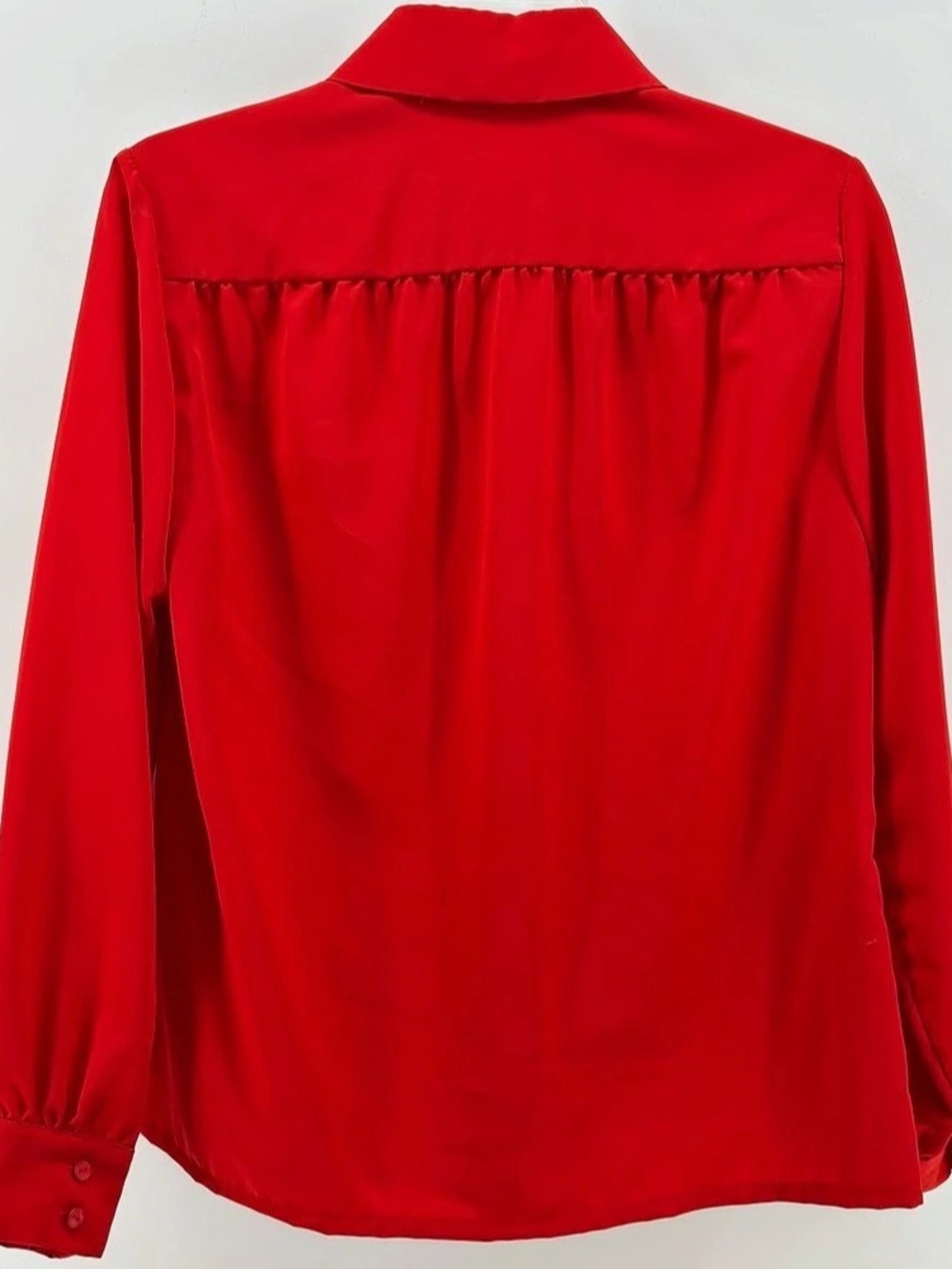 Vintage Pendleton Country Sophisticates Red Blouse 6 Office Siren Secretarycore - Picture 2 of 9